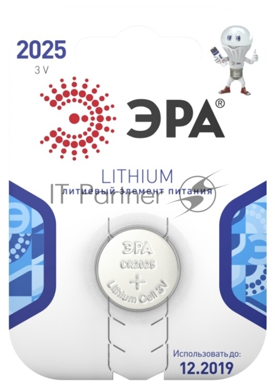Батарейка ЭРА CR2025-1BL (40/320/28160)