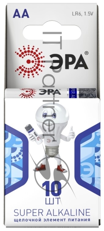 Батарейка ЭРА LR6-10BL компактный (100/600/18000)