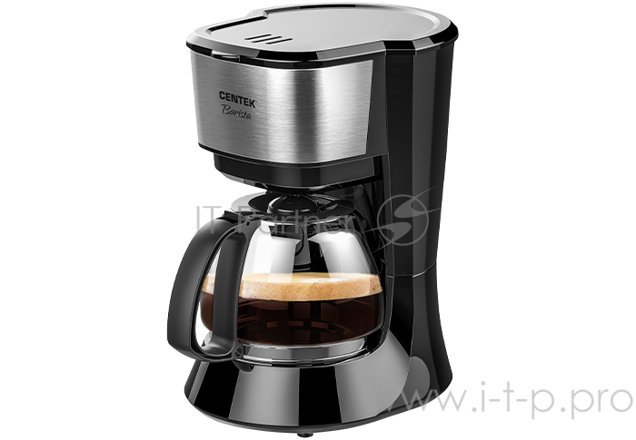 Кофеварка Centek CT-1146 <Steel> капельная 800Вт, 1250мл, капля стоп, подогрев, съемный фильтр