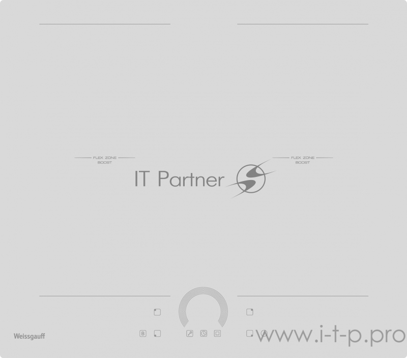 Индукционная варочная панель Weissgauff, 60 см,стеклокерамика Vitro Ceramic, сенсорное+слайдерное управление, FLEX ZONE, индикация степени нагрева, таймер, блокировка от детей, белая