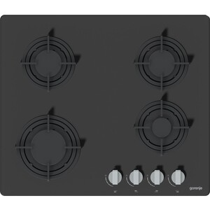 Встраиваемая варочная панель GORENJE Газовая варочная панель на закаленном стекле, 58 × 8 × 50 см, 4 конфрки,черный цвет