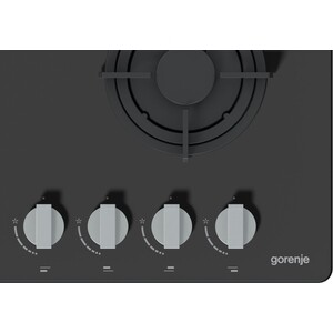 Встраиваемая варочная панель GORENJE Газовая варочная панель на закаленном стекле, 58 × 8 × 50 см, 4 конфрки,черный цвет