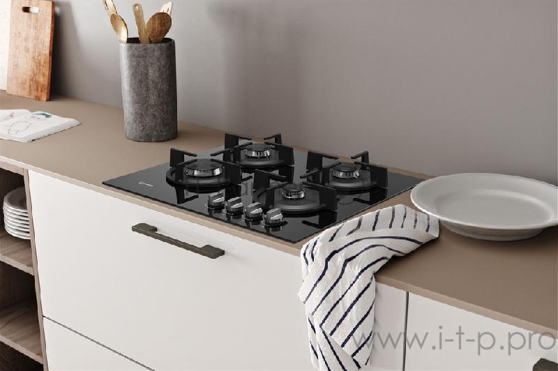 Варочная газовая поверхность INDESIT ING 61SBK черный