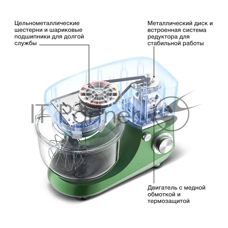 Миксер планетарный Starwind SPM5186 1000Вт оранжевый