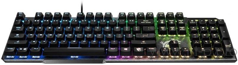 Клавиатура MSI GK50 ELITE RU механическая черный USB Multimedia for gamer LED