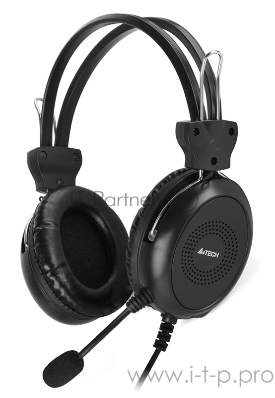Наушники с микрофоном A4 HU-30 черный 2м накладные USB оголовье