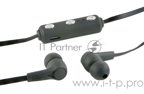 Гарнитура вкладыши Redline BHS-03 черный беспроводные bluetooth (в ушной раковине)