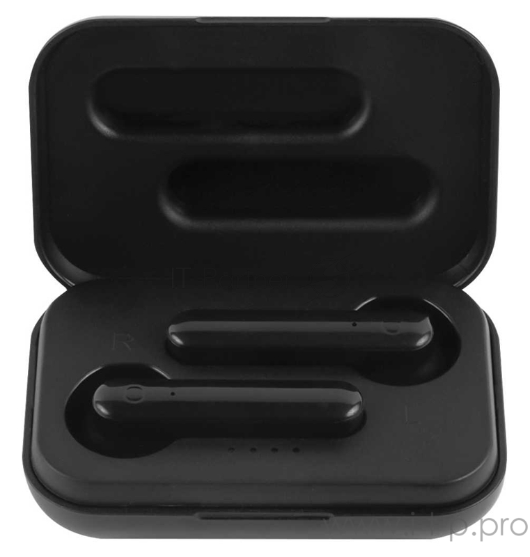 Гарнитура вкладыши Redline BHS-22 черный беспроводные bluetooth (в ушной раковине)