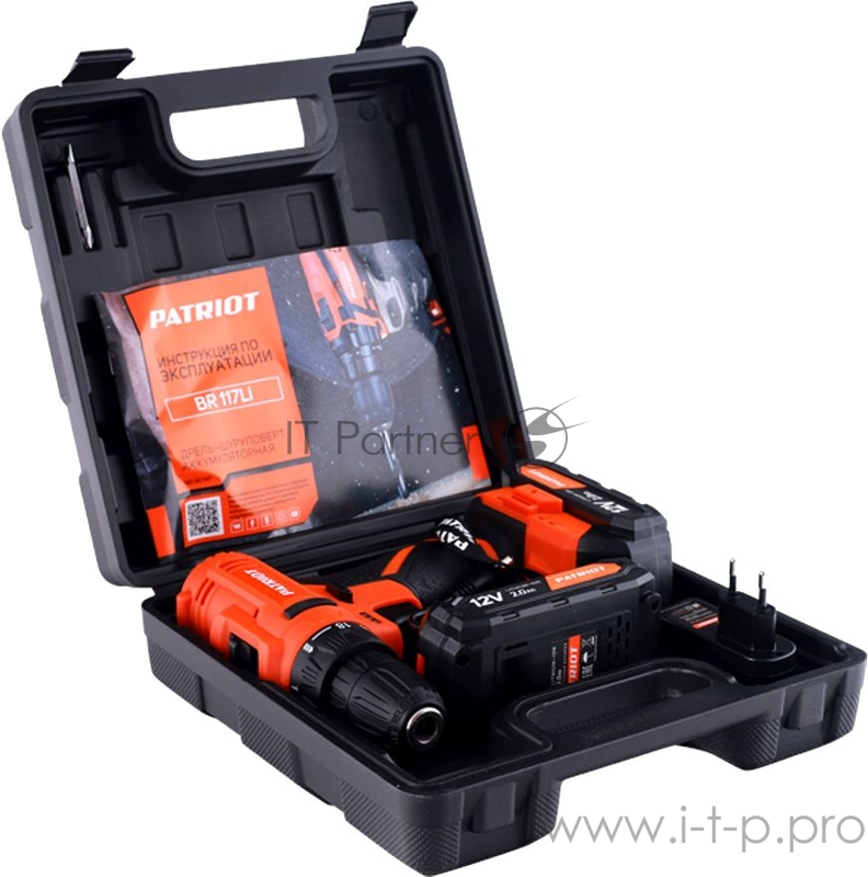 Дрель-шуруповерт Patriot THE ONE BR 117Li аккум. патрон:быстрозажимной (кейс в комплекте)
