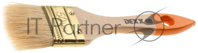 Кисть флейцевая DEXX, деревянная ручка, натуральная щетина, индивидуальная упаковка, 50мм
