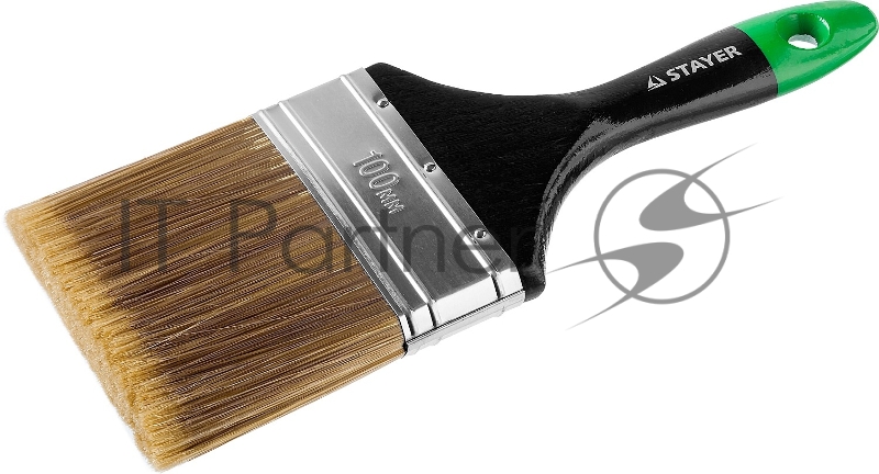 Кисть плоская, искусственная щетина, деревянная ручка, 100мм STAYER KANEKARON-EURO.