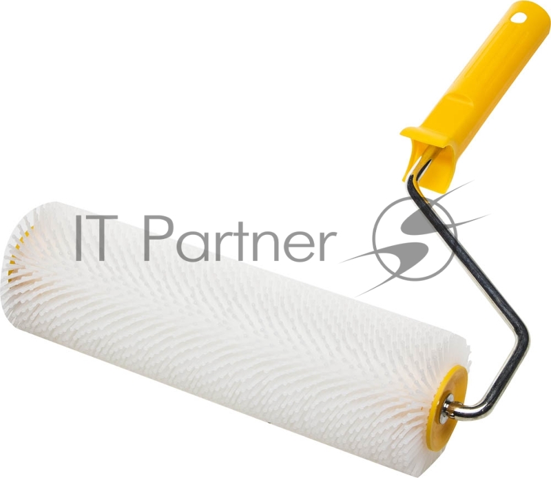 Валик игольчатый STAYER для наливных полов в сборе, пластмассовые иглы, бюгель 8мм, 75х250мм
