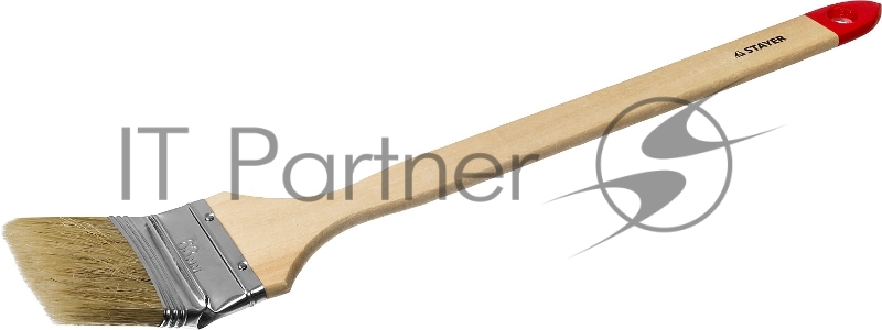 Кисть STAYER MASTER Универсал радиаторная для всех видов ЛКМ, светлая натурал щетина, деревянная ручка, 2,5/63мм