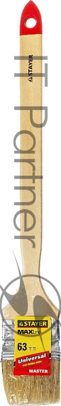 Кисть STAYER MASTER Универсал радиаторная для всех видов ЛКМ, светлая натурал щетина, деревянная ручка, 2,5/63мм