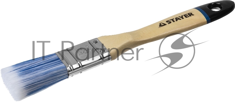 Кисть плоская STAYER EURO, AQUA для воднодисперсионных и акриловых ЛКМ, искусств щетина, деревян ручка, 1/25мм