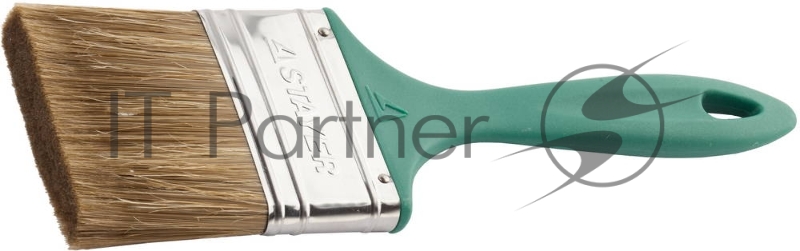 Кисть плоская STAYER LASUR-EURO, смешанная (натуральная и искусственная) щетина, пластмассовая ручка, 75мм