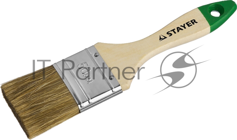 Кисть плоская STAYER LASUR-STANDARD, смешанная (натуральная и искусственная) щетина, деревянная ручка, 50мм
