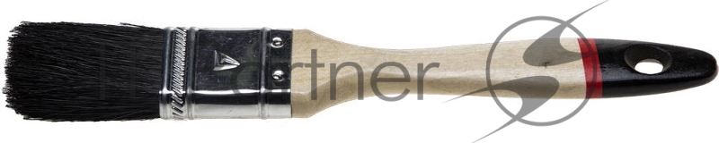 Кисть плоская STAYER UNIVERSAL-EURO, чёрная натуральная щетина, деревянная ручка, 25мм