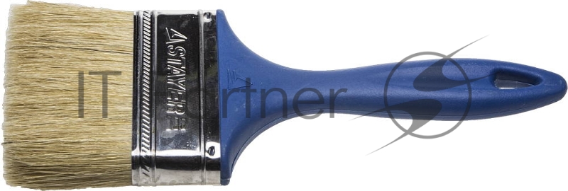 Кисть плоская STAYER UNIVERSAL-PROFI, светлая натуральная щетина, пластмассовая ручка, 100мм