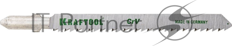 Полотна KRAFTOOL, T101B, для эл/лобзика, Cr-V, по дереву, ДСП, ДВП, чистый рез, EU-хвост., шаг 2,5мм, 75мм, 2шт