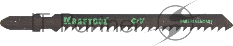 Полотна KRAFTOOL, T111C, для эл/лобзика, Cr-V, по дереву, ДВП, ДСП, грубый рез, EU-хвост., шаг 3мм, 75мм, 2шт