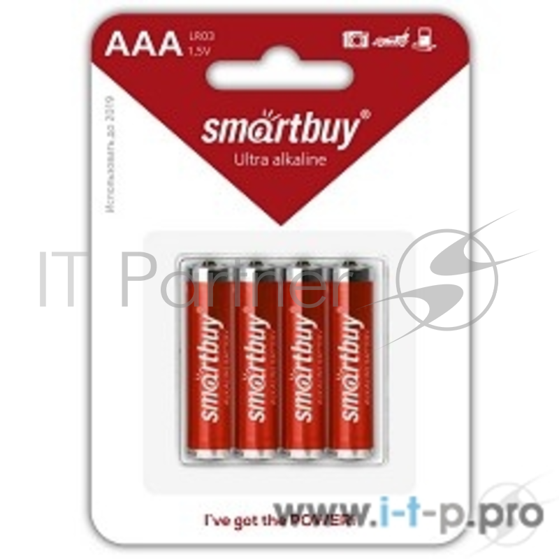 Батарейка Smartbuy LR03/4B (SBBA-3A04B) (4 шт. в уп-ке)