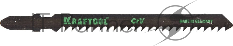 Полотна KRAFTOOL, T144D, для эл/лобзика, Cr-V, по дереву, ДВП, ДСП, быстрый рез, EU-хвост., шаг 4мм, 75мм, 2шт