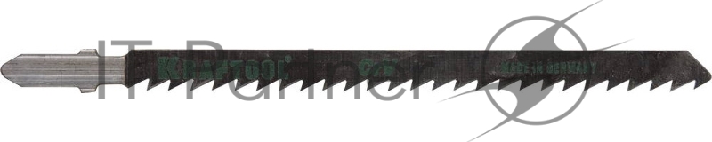 Полотна KRAFTOOL, T301CD, для эл/лобзика, Cr-V, по дереву, ДСП, ДВП, чистый рез, EU-хвост., шаг 4мм, 110мм, 2шт