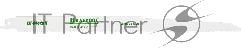 Полотно KRAFTOOL INDUSTRIE QUALITAT, S1222VF, для эл/ножовки, Bi-Metall, по металлу, дереву, шаг 1,8-2,5мм, 280мм