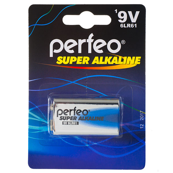 Батарейки Perfeo 6LR61/1BL Super Alkaline