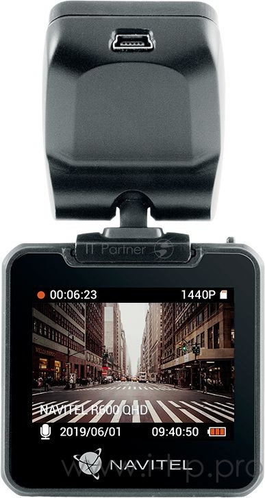 Видеорегистратор Navitel R600 QUAD HD черный 1440x2560 1440p 170гр. NT96660
