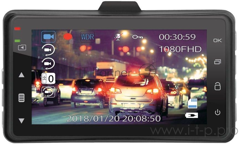 Видеорегистратор Prology VX-N500 черный 1080x1920 1080p 140гр. NT96658