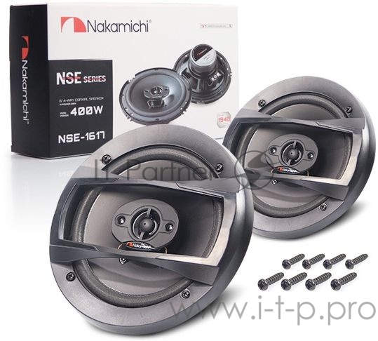 Колонки автомобильные Nakamichi NAK-NSE-1617 400Вт 86дБ 4Ом 14.24см (6дюйм) (ком.:2кол.) коаксиальные четырехполосные