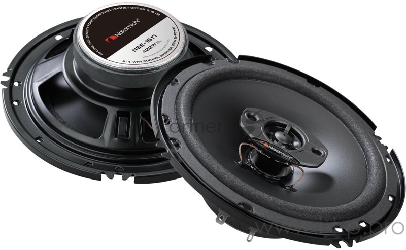 Колонки автомобильные Nakamichi NAK-NSE-1617 400Вт 86дБ 4Ом 14.24см (6дюйм) (ком.:2кол.) коаксиальные четырехполосные