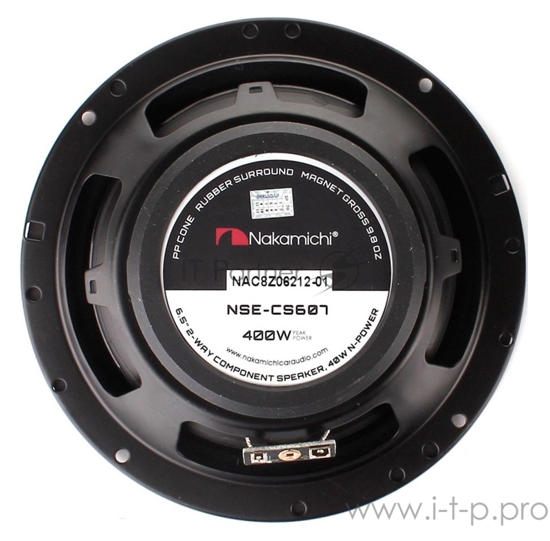 Колонки автомобильные Nakamichi NAK-NSE-CS607 400Вт 87дБ 4Ом 16.5см (6 1/2дюйм) компонентные двухполосные