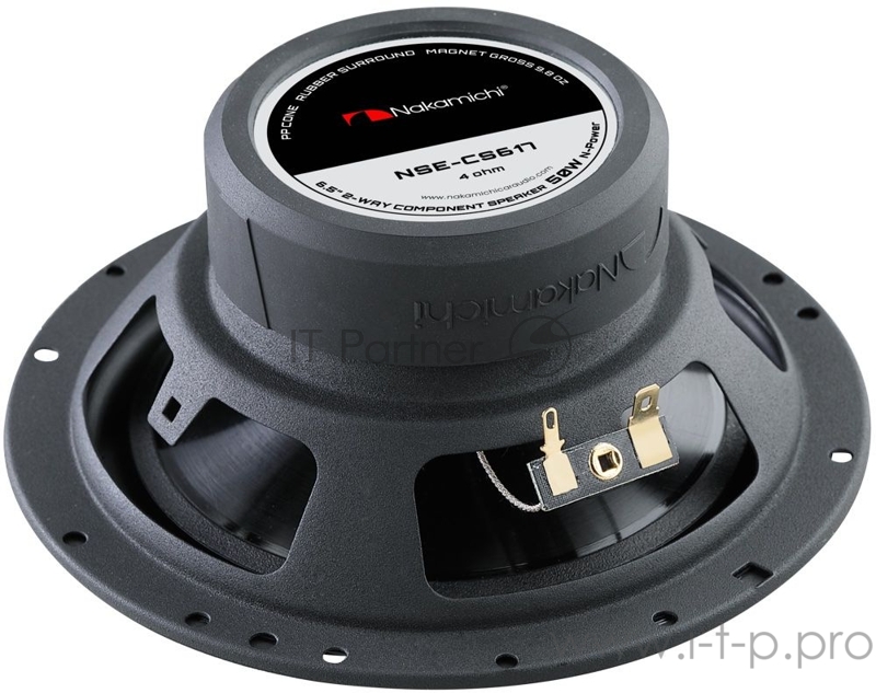 Колонки автомобильные Nakamichi NAK-NSE-CS617 500Вт 88дБ 4Ом 16.5см (6 1/2дюйм) компонентные двухполосные