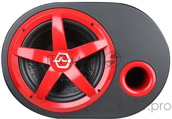 Сабвуфер автомобильный Ural AS-D12.A RED HURRICANE 300Вт активный (30см/12)