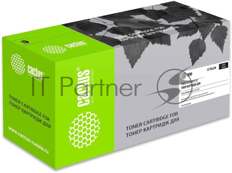Картридж лазерный Cactus CS-TN221K черный (24000стр.) для Konica Minolta bizhub C227/C287