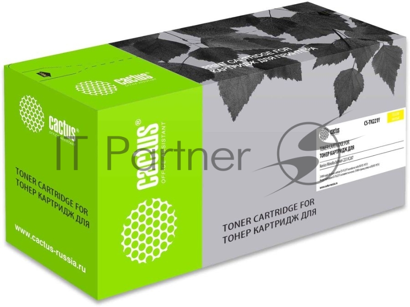 Картридж лазерный Cactus CS-TN221Y желтый (21000стр.) для Konica Minolta bizhub C227/C287