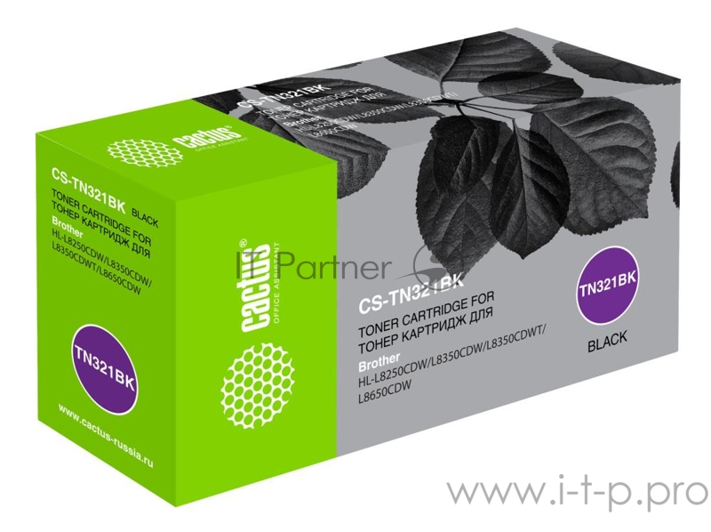 Картридж лазерный Cactus CS-TN321BK черный (2500стр.) для Brother HL-L8250CDN/MFC-L8650CDW