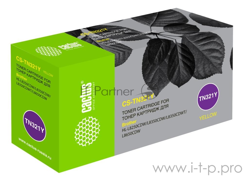 Картридж лазерный Cactus CS-TN321Y желтый (1500стр.) для Brother HL-L8250CDN/MFC-L8650CDW