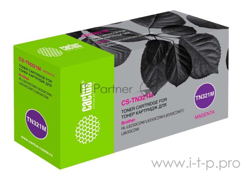 Картридж лазерный Cactus CS-TN321M пурпурный (1500стр.) для Brother HL-L8250CDN/MFC-L8650CDW