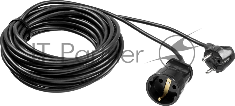 Удлинитель-шнур ПВС 307-Ш, 10 м, 2500 Вт, 1 гнездо, ПВС 3х0,75 мм2, ЗУБР