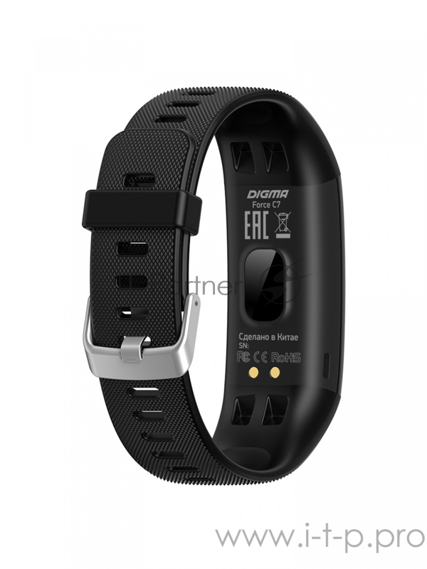 Смарт-браслет Digma Force C7 TFT корп.:черный рем.:черный (C7B)