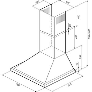 Вытяжка Krona Bella 600 Ivory Retro PB