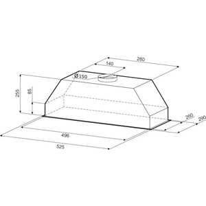 Вытяжка Krona RUNA 600 черный PB