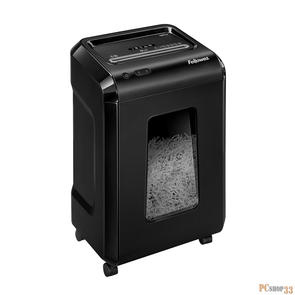 Уничтожитель Fellowes Шредер Powershred 92Cs FS-1719301 {P-4, 4х38мм, 18лст., 25лтр., уничтожает: скобы, карты, скрепки, CD}