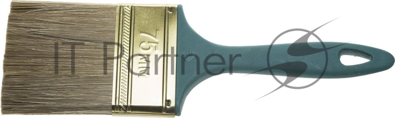 Кисть ЗУБР КП-14 плоская, смешанная щетина, пластмассовая рукоятка, 75мм