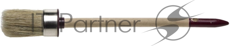 Кисть круглая ЗУБР УНИВЕРСАЛ - МАСТЕР, светлая щетина, деревянная ручка, №6, 30мм