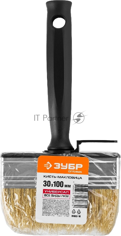 Кисть-макловица ЗУБР ОПТИМА, светлая щетина, пластмассовый корпус, 30х100мм